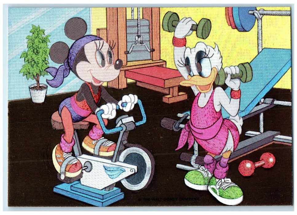 Dufex Mickey Mouse Daisy Duck At The Gym The Walt Disney Vintage Postcard