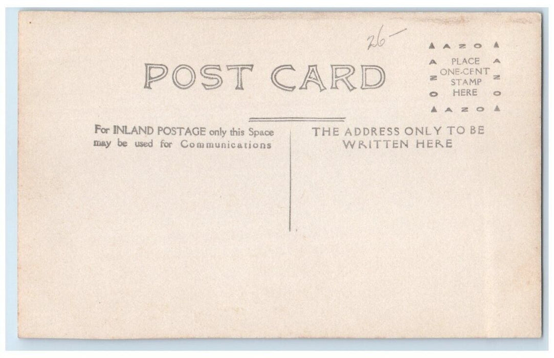 c1918 Railroad Train Station Depot Campell's Bay Quebec  RPPC Photo Postcard