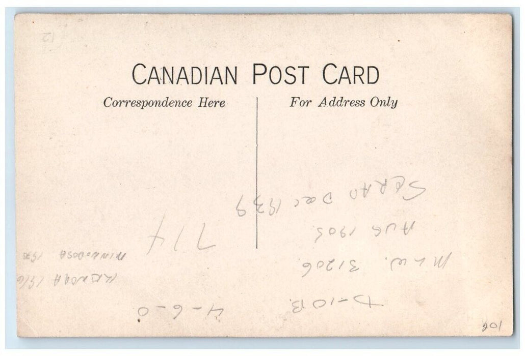 c1910 Canadian Railroad CPR Wreck Train Crane Locomotive RPPC Photo Postcard