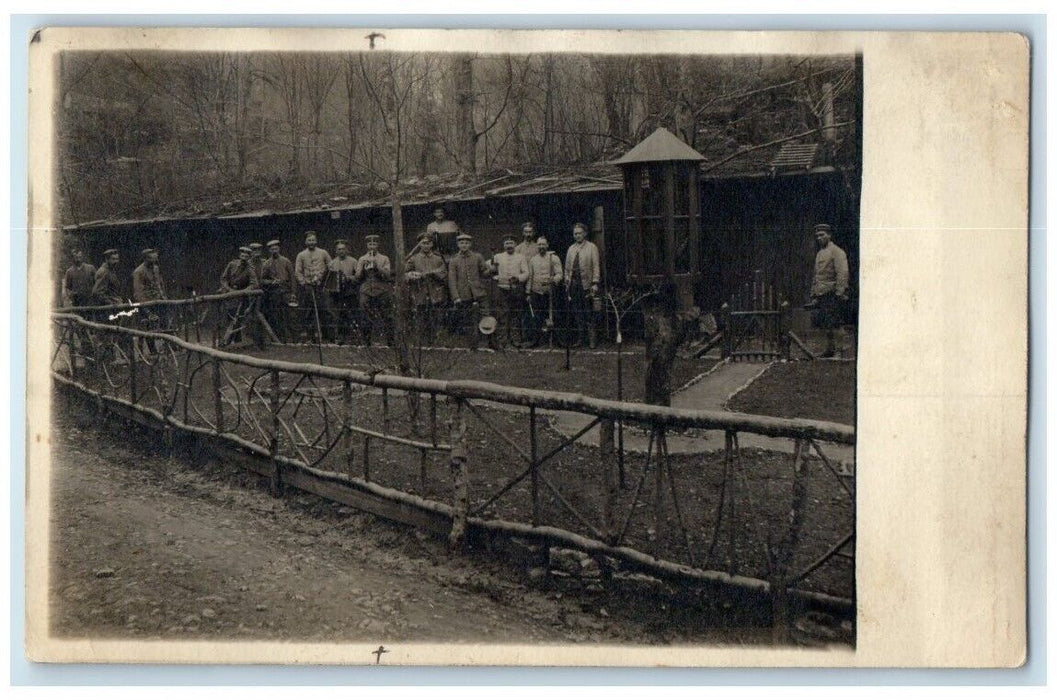 c1914-1918 WWI German Band Forest View Germany RPPC Photo Unposted Postcard