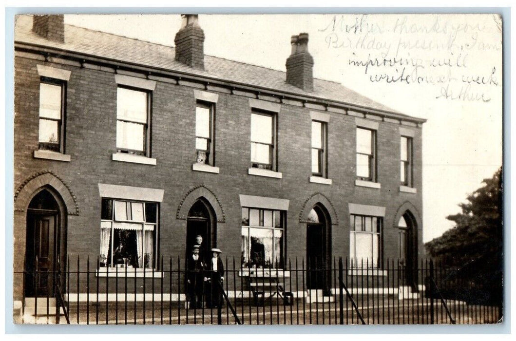 1905 Home Residence View Rochdale Manchester England RPPC Photo Postcard