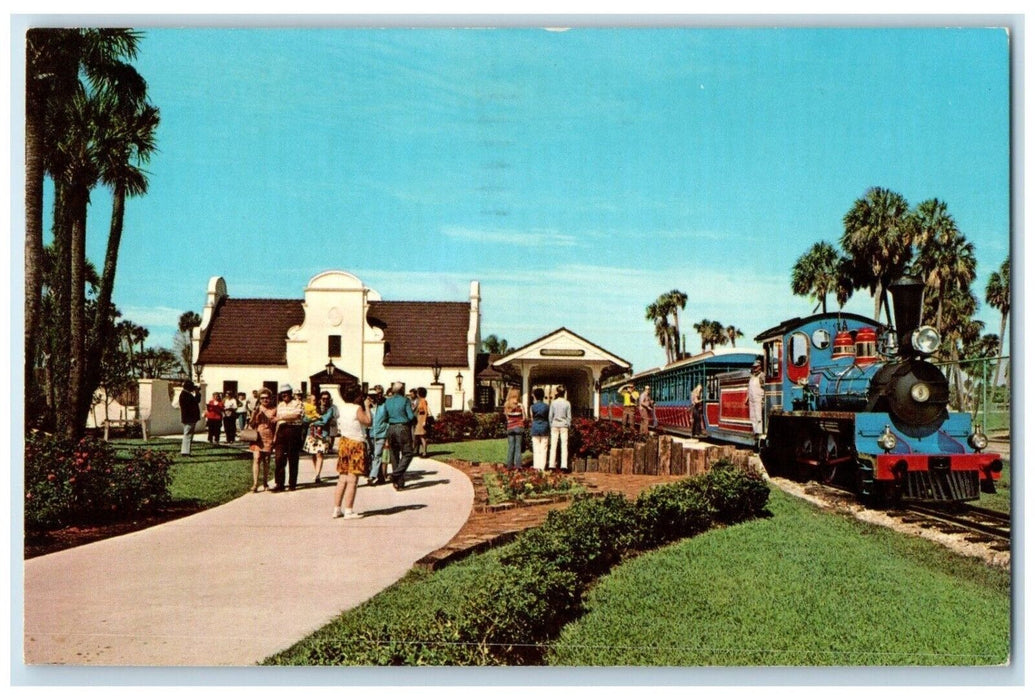 1979 Trans-Veldt Railroad Train Busch Gardens Tampa Florida FL Vintage Postcard