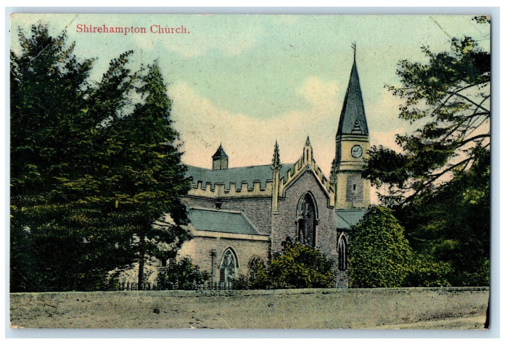 c1910 View of Shirehampton Church Bristol England Antique Unposted Postcard