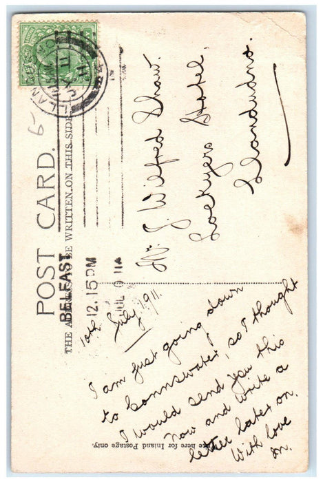 1911 Fairy Bridges Bundoran Donegal Ireland Valentines Series Postcard