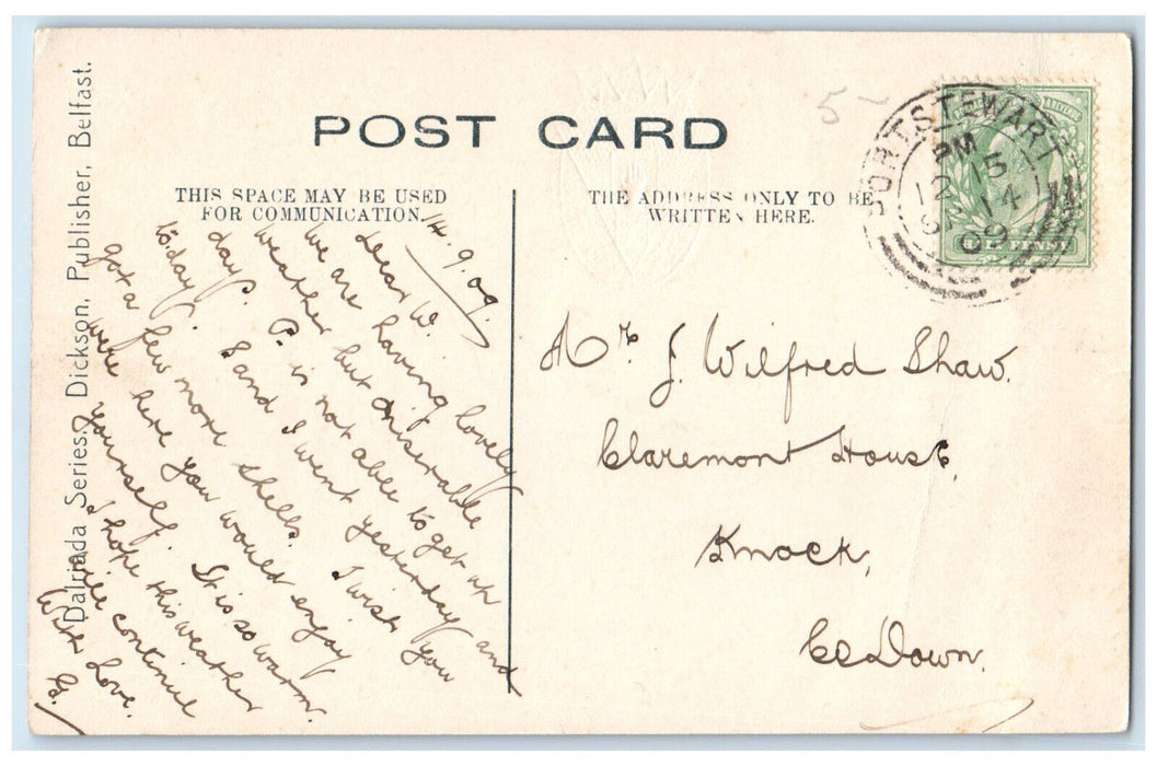 1909 Main Street Portstewart Londonderry Northern Ireland Antique Postcard
