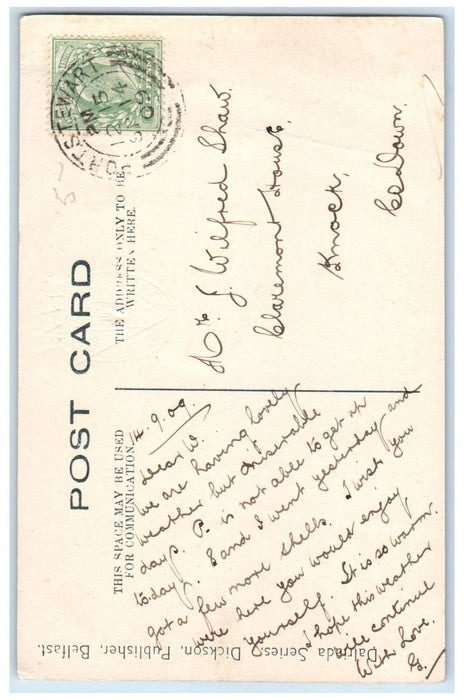 1909 Main Street Portstewart Londonderry Northern Ireland Antique Postcard