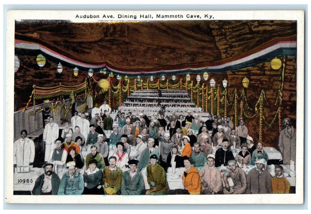 c1920 Audubon Ave. Dining Hall Interior Mammoth Cave Kentucky Vintage Postcard