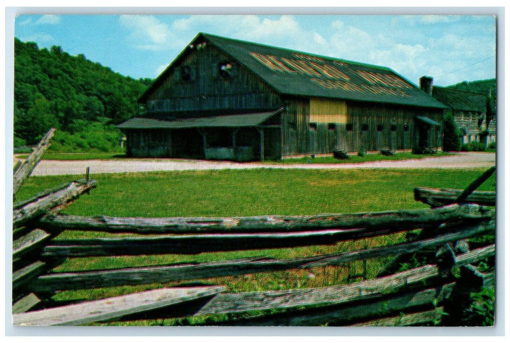 1966 Barn Saturday Night Dance Pioneer Museum Renfro Valley Kentucky KY Postcard