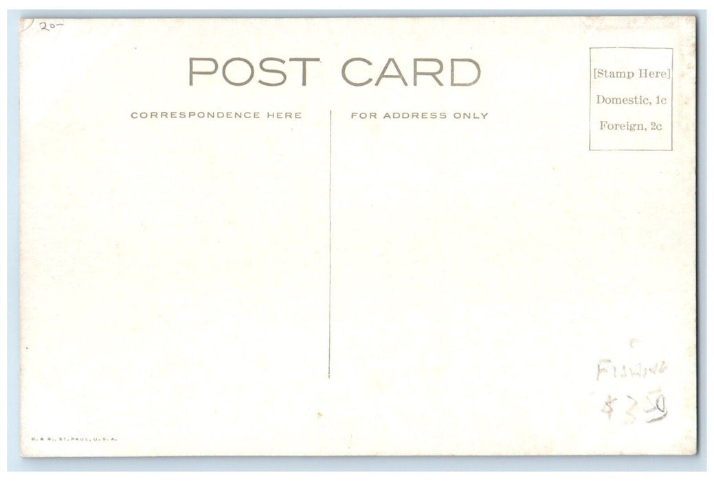 c1910's 3 Hours Trout Fishing Fishes Minnesota MN Unposted Antique Postcard