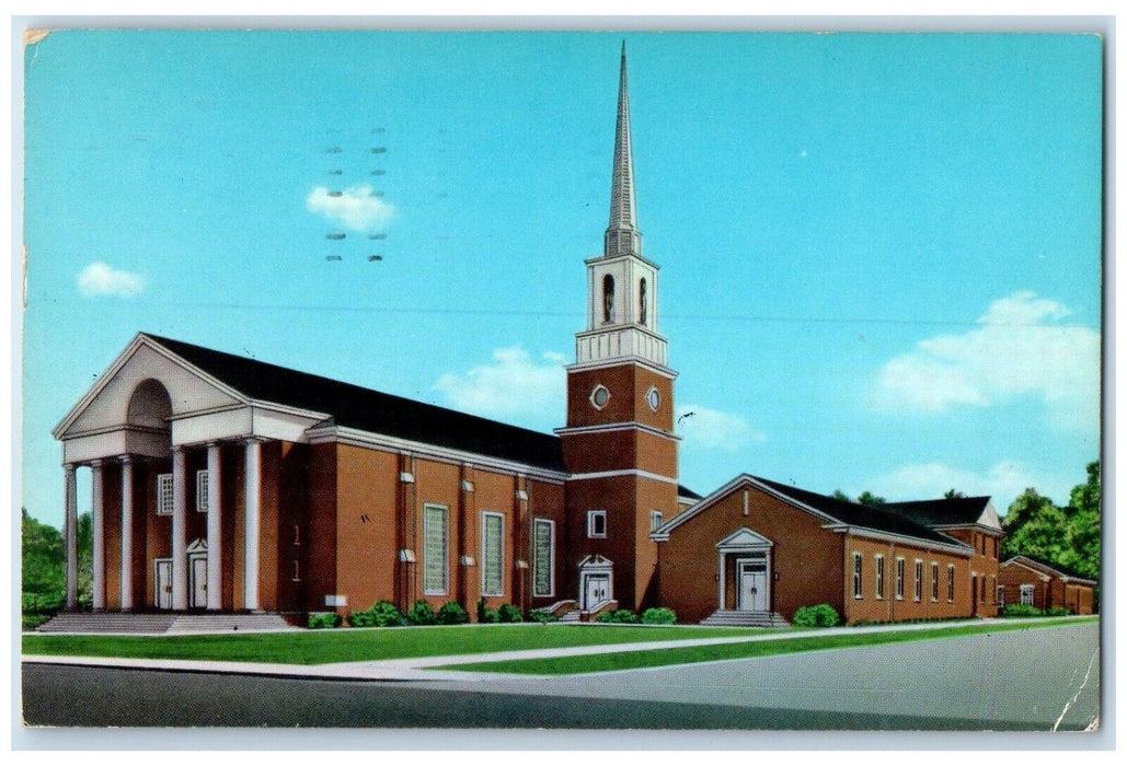 1964 Temple Baptist Church Sixteenth Hardy Hattiesburg Mississippi MS Postcard