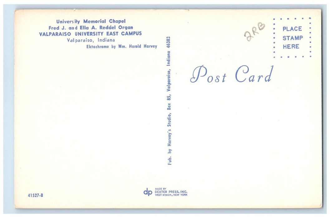 c1960 University Memorial Chapel Valparaiso East Campus Indiana Vintage Postcard
