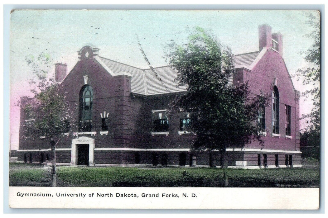 1908 Gymnasium University North Dakota Grand Forks North Dakota Vintage Postcard