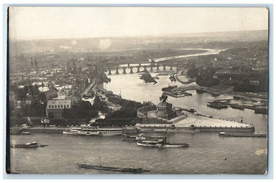 c1916 Aerial View Lindstedt Zimmermann Koblenz Germany RPPC Photo Postcard