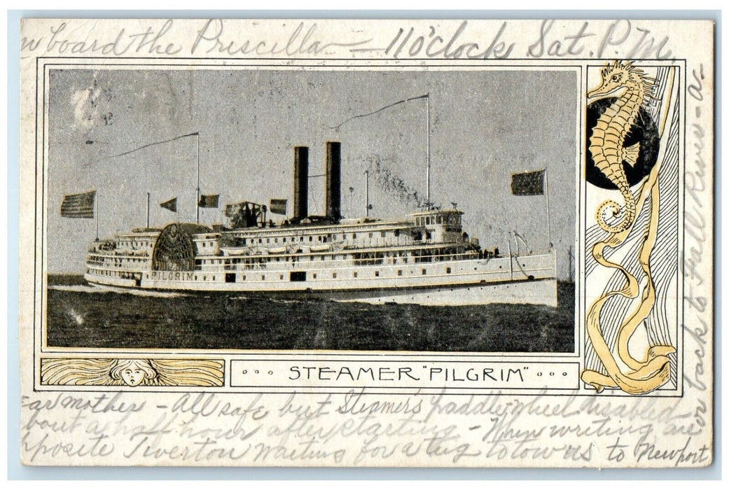 1906 SS Steamer Ship Pilgrim Philadelphia Pennsylvania PA Antique Postcard