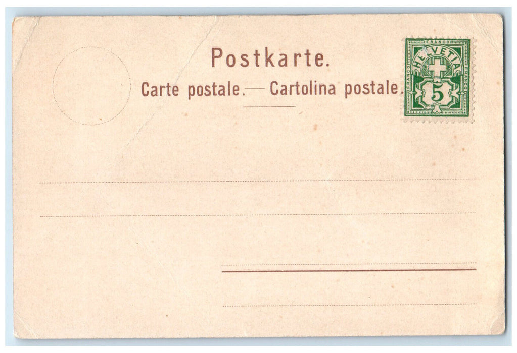 c1905 Hotel in the Mountains Kurhaus Brunig Switzerland Posted Postcard