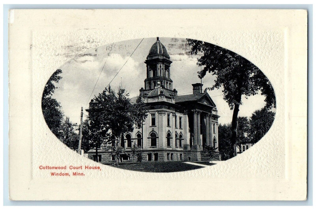 1911 Cottonwood Court House Building Windom Minnesota MN Posted Antique Postcard