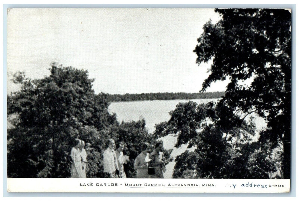 1939 Lake Carlos Mount Caramel Alexandria Minnesota MN Vintage Antique Postcard
