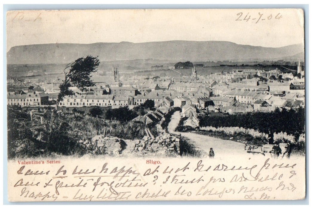 1904 View of Sligo Republic of Ireland Valentines Series Antique Postcard