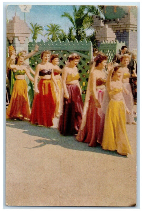 c1960 Date Festival Amid Settings Romance Take Over Indio California CA Postcard