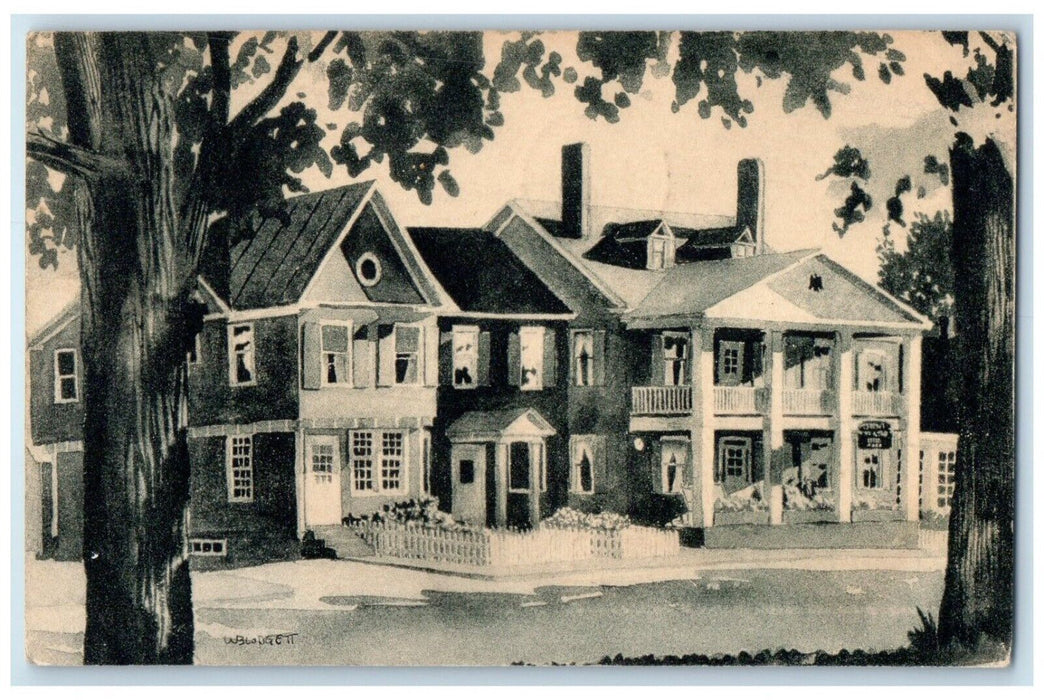 1952 Green Mountain Inn Parker Perry Host Stowe Vermont Vintage Antique Postcard