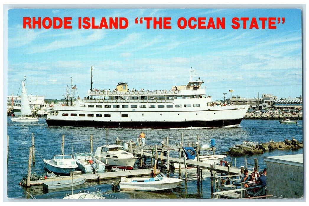 c1960 Rhode Island Ocean State Galilee M/V Carol Jean Unposted Souvenir Postcard