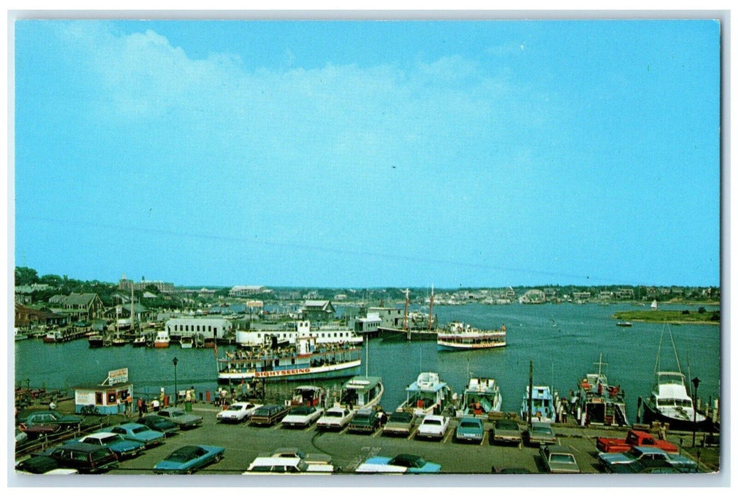 c1960 Aerial View Hyannis Harbor Hyannis Cape Cod Massachusetts Vintage Postcard