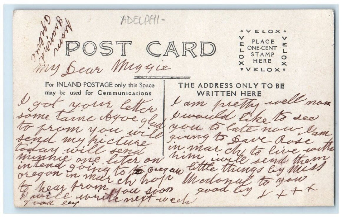 c1907 Adelphi Hotel Department Store Snow Lacombe Alberta RPPC Photo Postcard