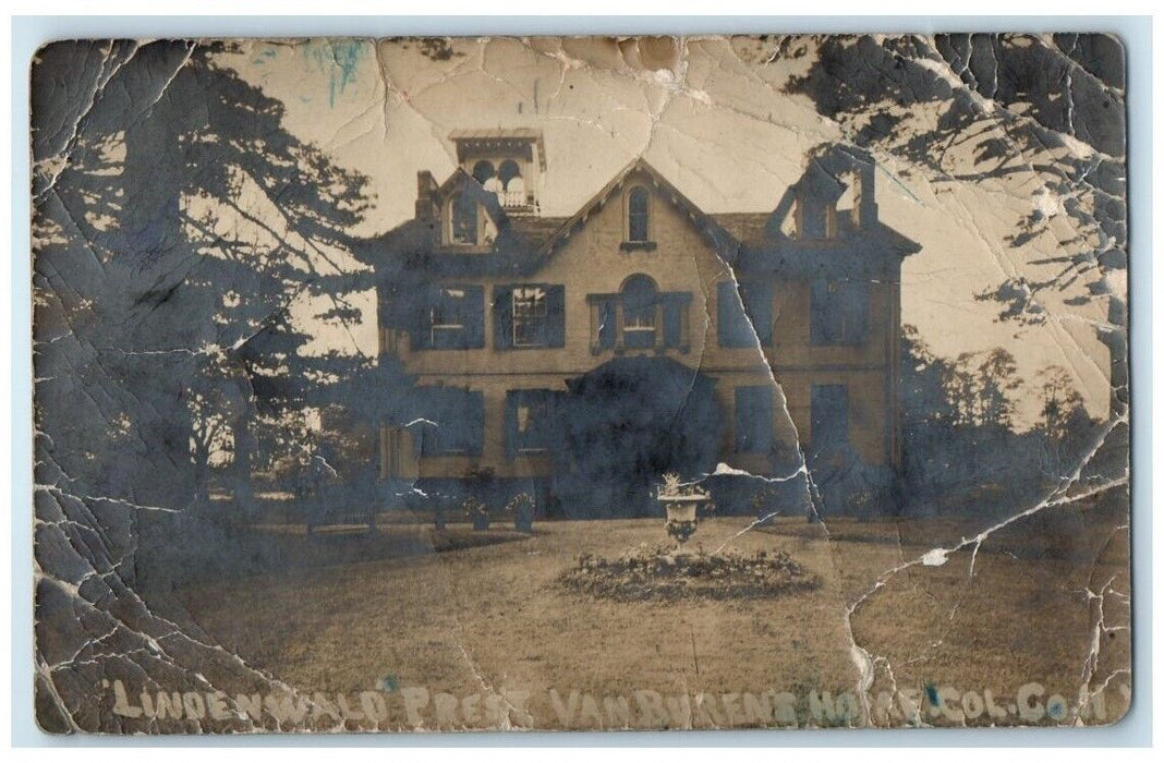 c1910's Lindenwald President Van Buren's Home Kinderhook NY RPPC Photo Postcard