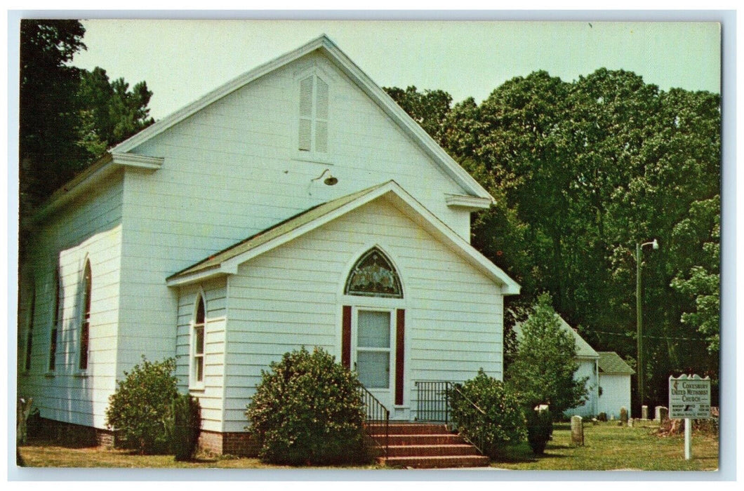 c1960 Exterior View Cokesbury United Methodist Church Pocomoke City MD Postcard