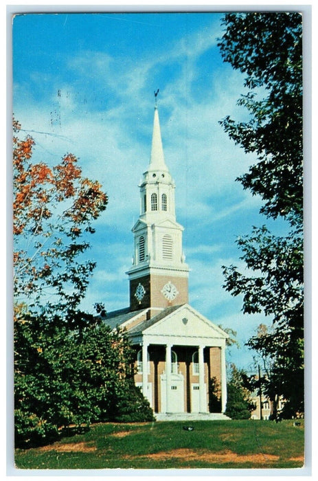 1958 Exterior View Storrs Congregational Church University Connecticut Postcard