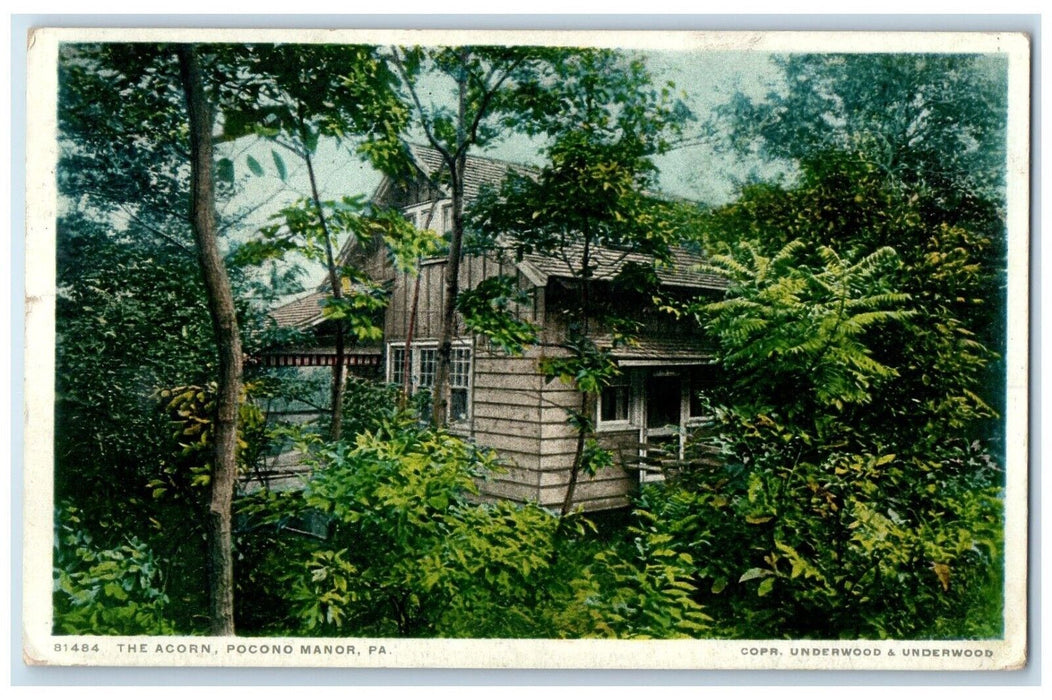 1949 The Acorn Exterior House Trees Pocono Manor Pennsylvania Phostint Postcard