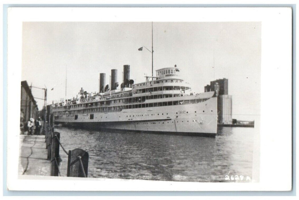 c1950's SS Greater Detroit Steamship Boat View RPPC Photo Unposted Postcard