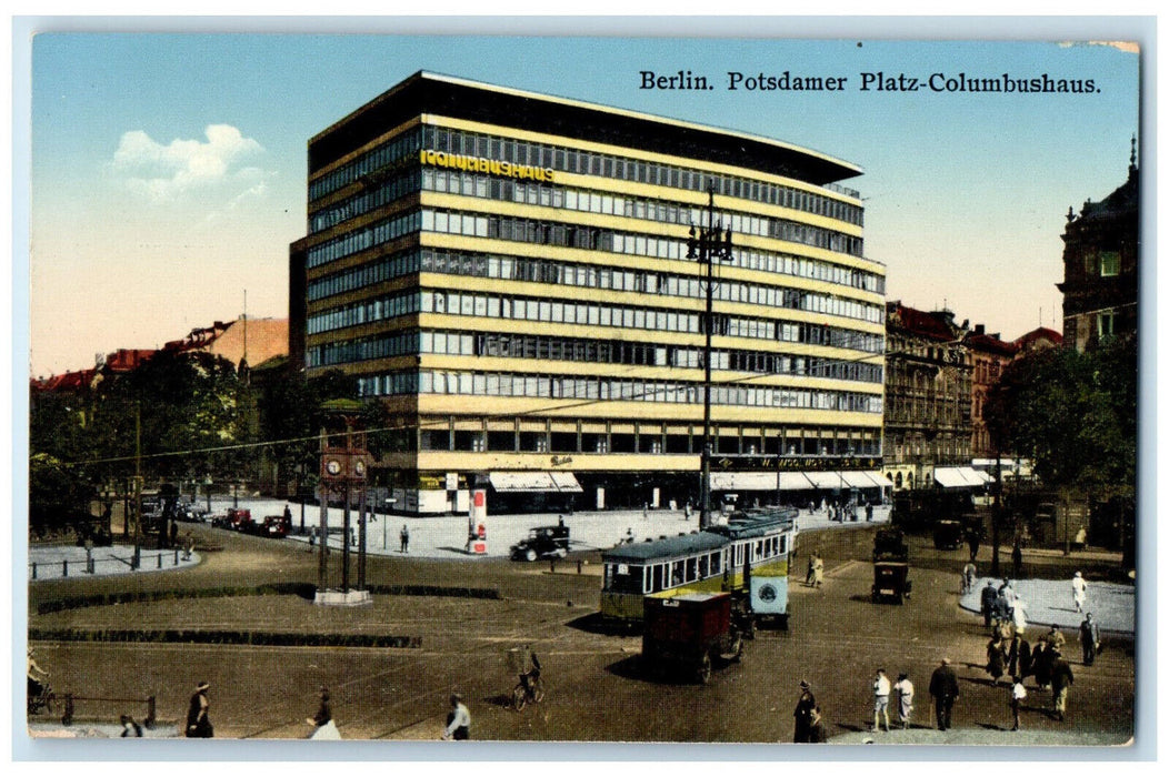 c1910 Potsdamer Platz-Columbushaus Berlin Germany Unposted Antique Postcard