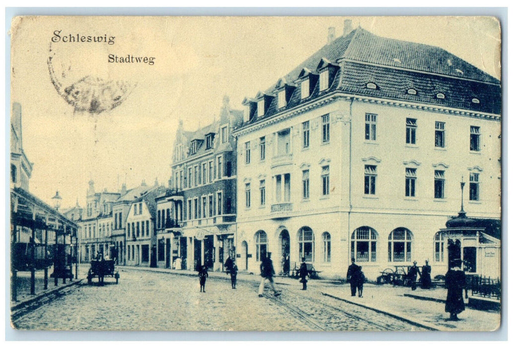 1905 View of Schleswig-Holstein Town Path Germany Posted Antique Postcard