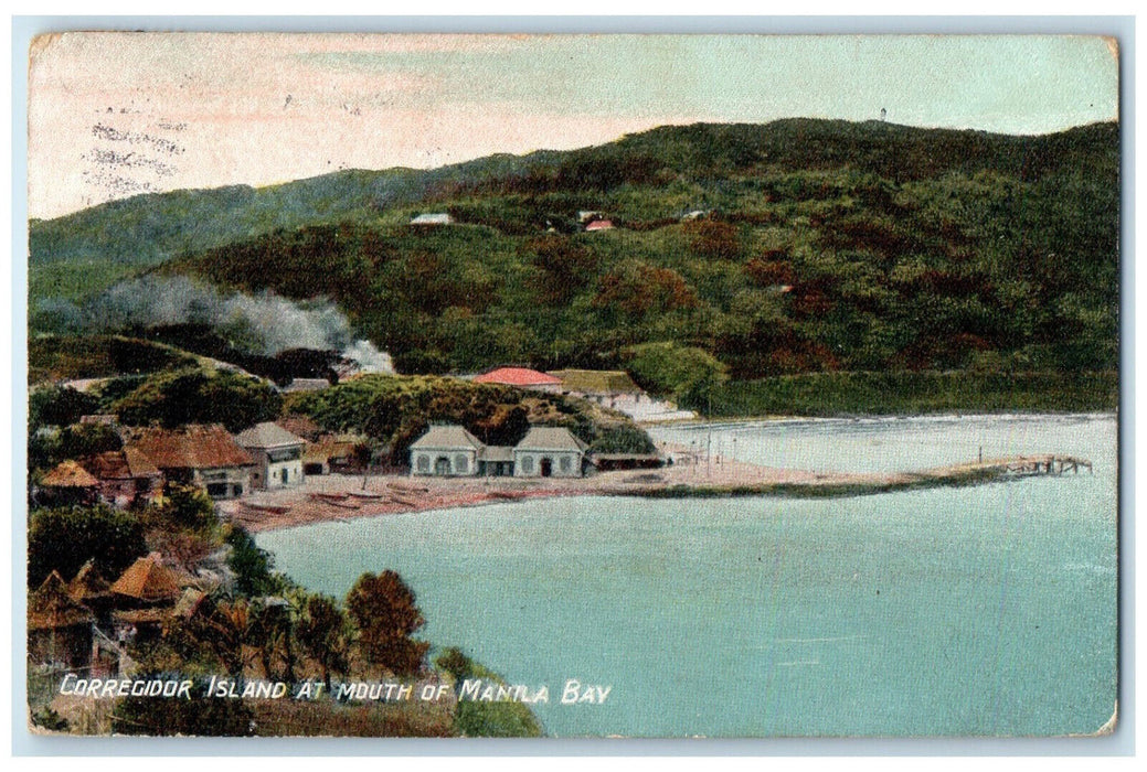 1908 Corregidor Island at Mouth of Manila Bay Cavite Philippines Island Postcard