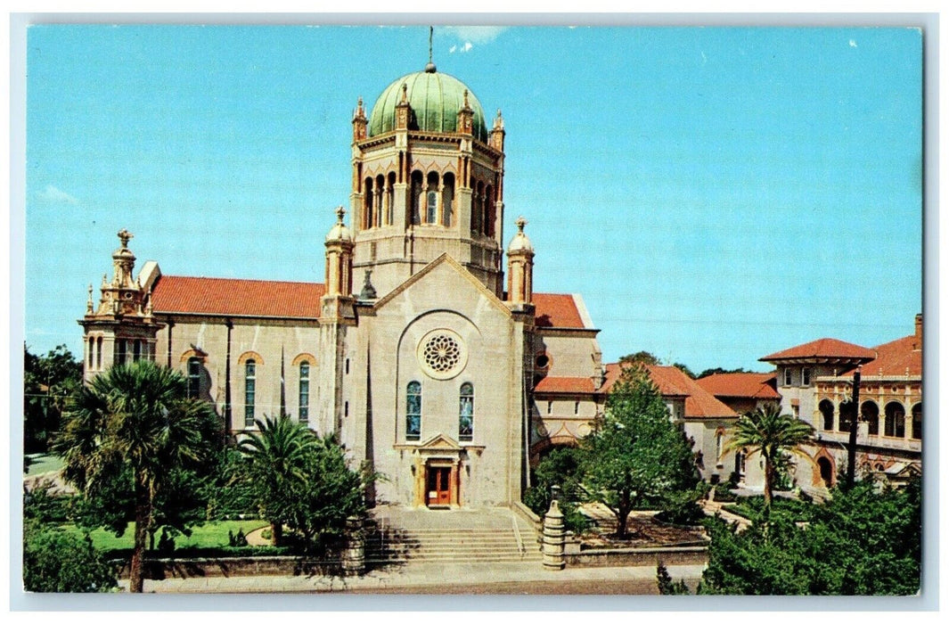 1960 Exterior Flagler Memorial Presbyterian Church St Augustine Florida Postcard