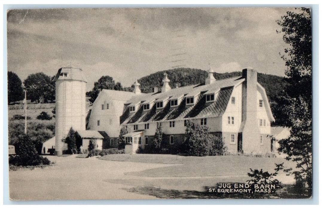 1946 Jug End Barn Exterior Building St. Egremont Massachusetts Vintage Postcard