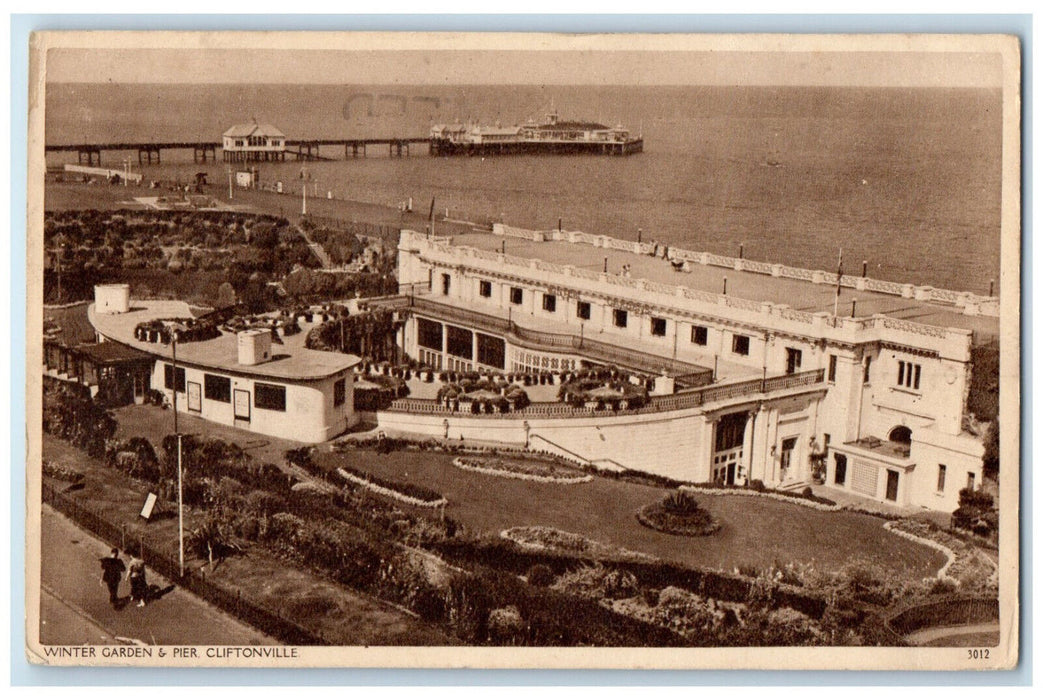 1947 Winter Garden & Pier Cliftonville Margate England Posted Postcard