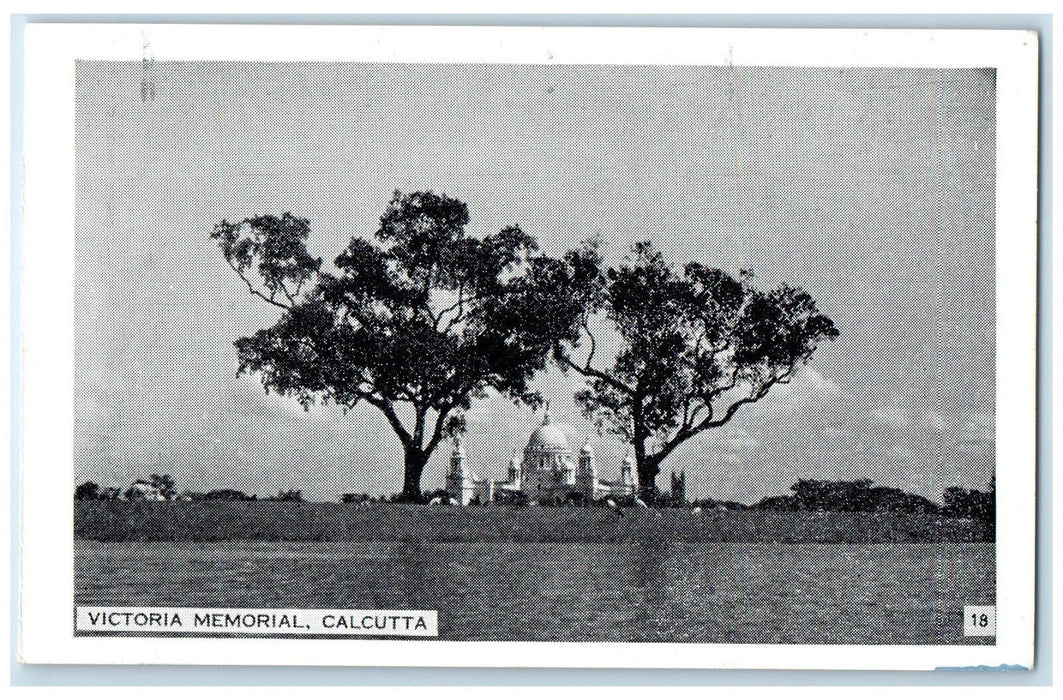 c1940's Victoria Memorial Calcutta West Bengal India Unposted Vintage Postcard