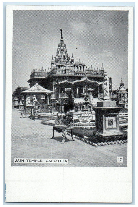 c1930's Scene at Jain Temple Calcutta India Unposted Vintage Postcard