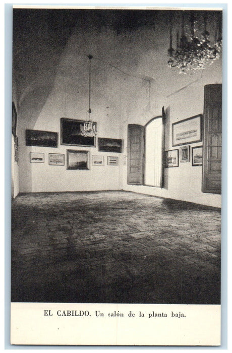 c1940's A lounge On The Ground Floor El Cabildo Buenos Aires Argentina Postcard