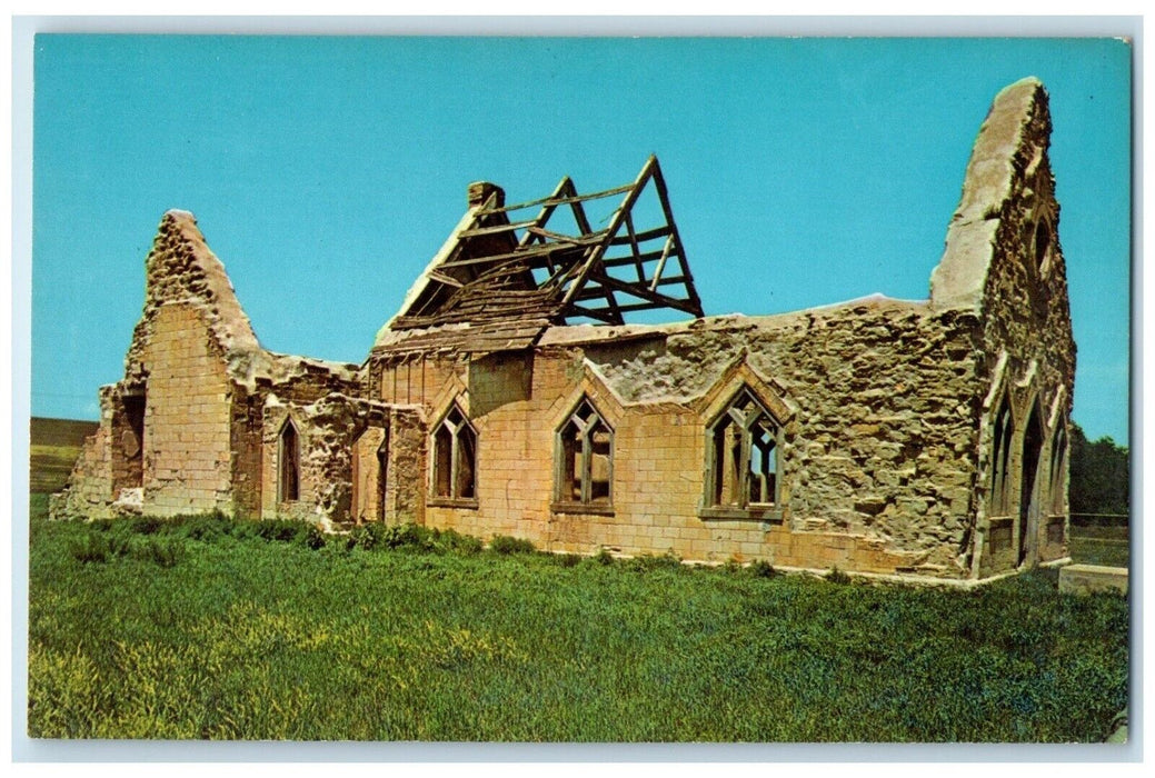 1960 Exterior View Fort Randall Chapel Fort Randall Dam South Dakota SD Postcard