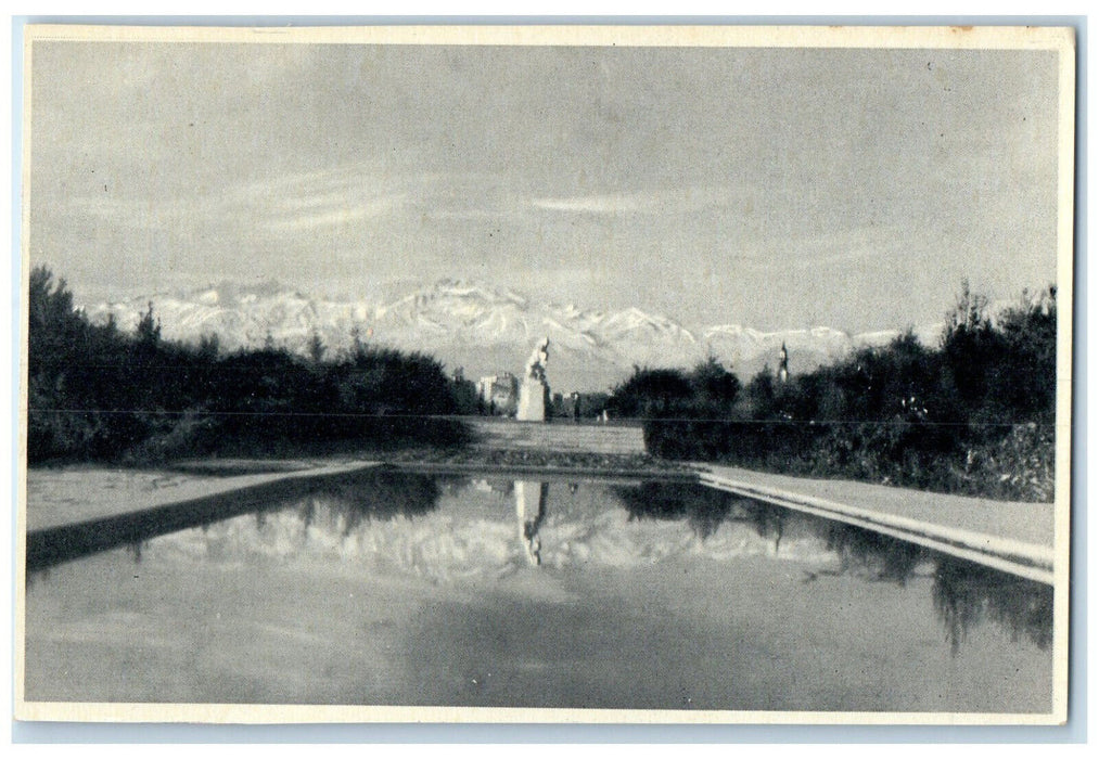 c1920's View of Santiago - Japanese Park Chile Antique Unposted Postcard