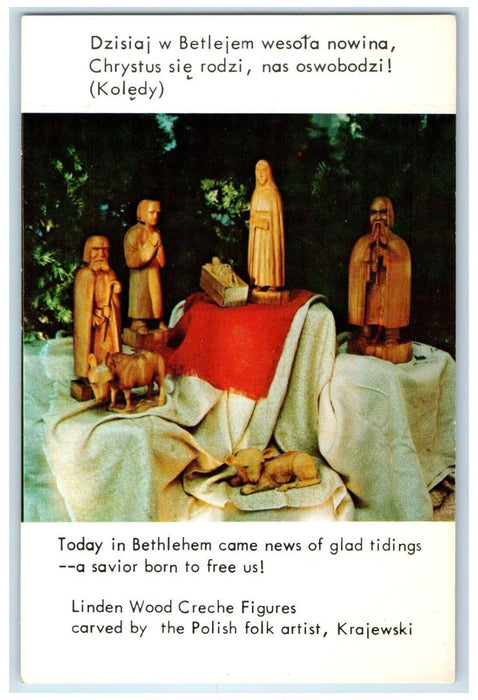 1960 Polish Christian Christmas Annunciation Priory North Dakota VintagePostcard