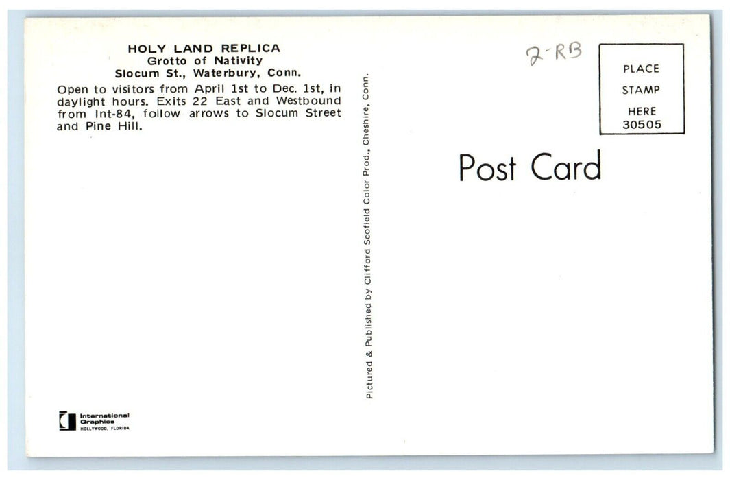 1960 Holy Land Replica Grotto Nativity Multi-View Waterbury Connecticut Postcard