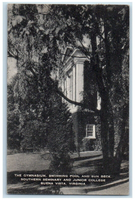 1947 Gymnasium Southern Seminary Junior College Buena Vista Virginia VA Postcard