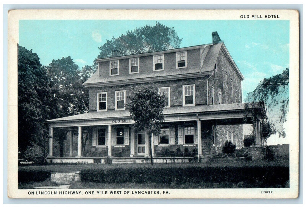 c1920 Exterior View Lincoln Highway Building Lancaster Pennsylvania PA Postcard