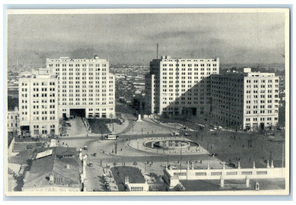 c1930's Santiago-Plaza General Bulnes Chile Vintage Unposted Postcard