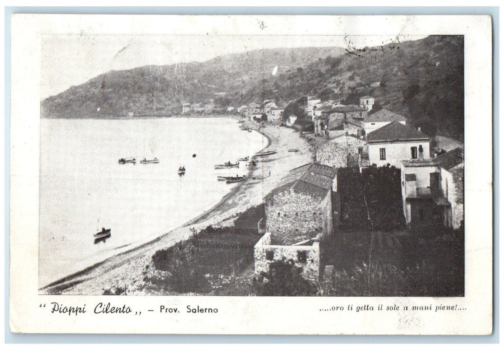 c1950's Pioppi Cilento Province of Salerno Italy Vintage Posted Postcard