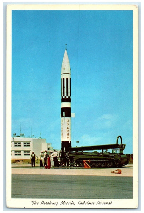 c1960 Pershing Missile Redstone Arsenal Huntsville Alabama AL Vintage Postcard